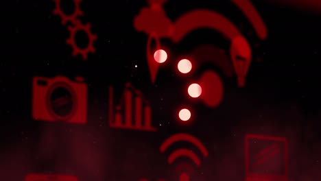 animación del anillo de carga de datos sobre los iconos de los medios