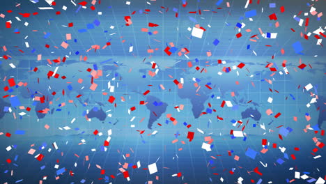 Red,-white,-and-blue-confetti-animation-over-world-map-with-grid-lines