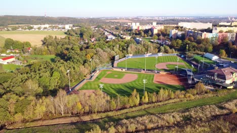 aerial view of a baseball field