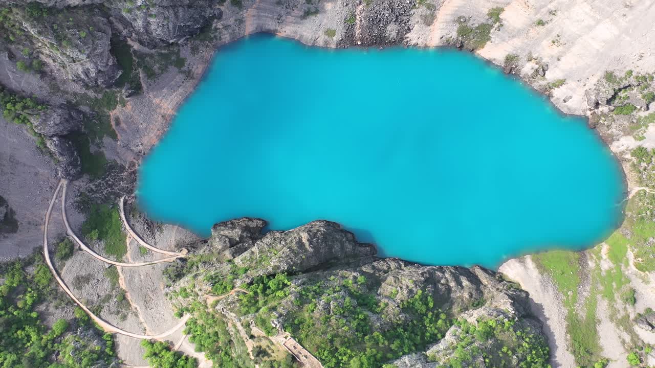 Scenic Blue lake also know as Modro jezero or Plavo jezero, Croatia