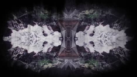 animation of grey kaleidoscope abstract shapes moving in seamless loop in hypnotic motion