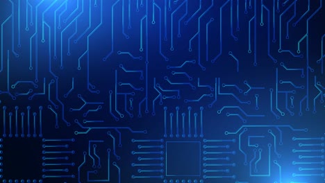 Abstract computer motherboard processor connections and signals digital technology cpu background