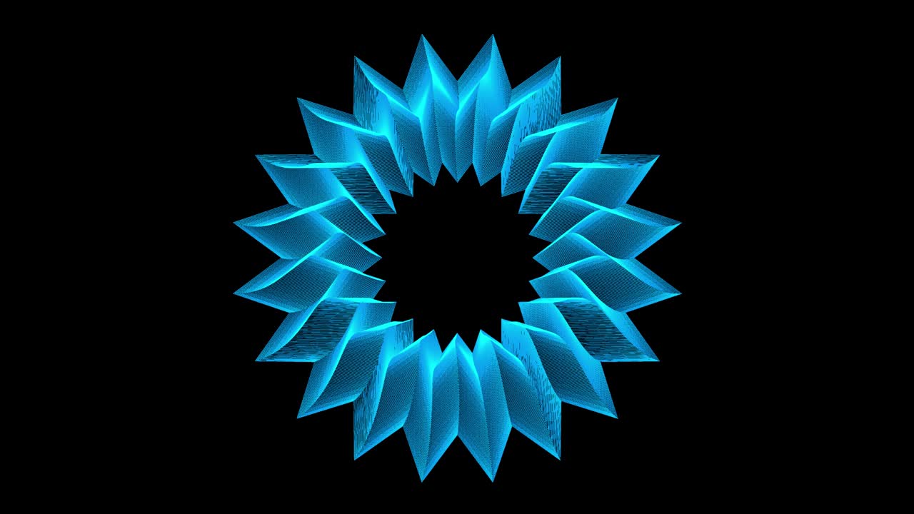 flor azul con alfa mate, bucle