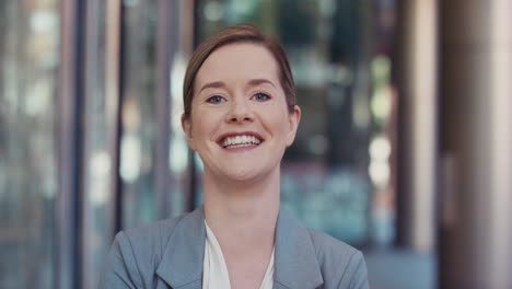 Portrait-of-Businesswoman-outside-corporate-office-building