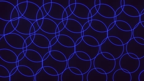 futuristic blue glow pattern of circles in circular arrangement