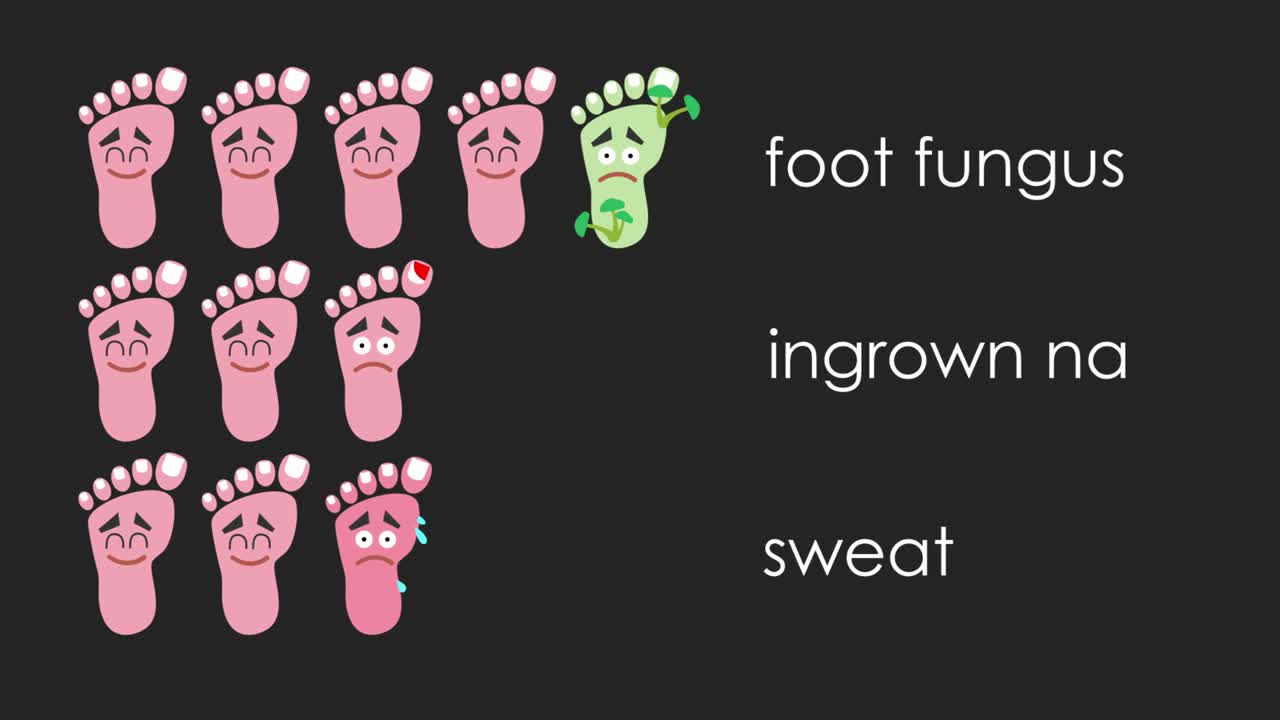 발과 의학 인포그래픽 개념: 인간의 발 해부학