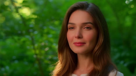 portrait of a beautiful woman in nature