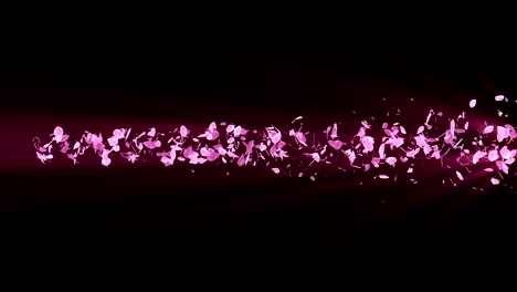 espiral partícula brillante de las flores de cerezo. patrón sakura. baile de cerezo japonés. vórtice de pétalos rosados. animación de bucle abstracto.