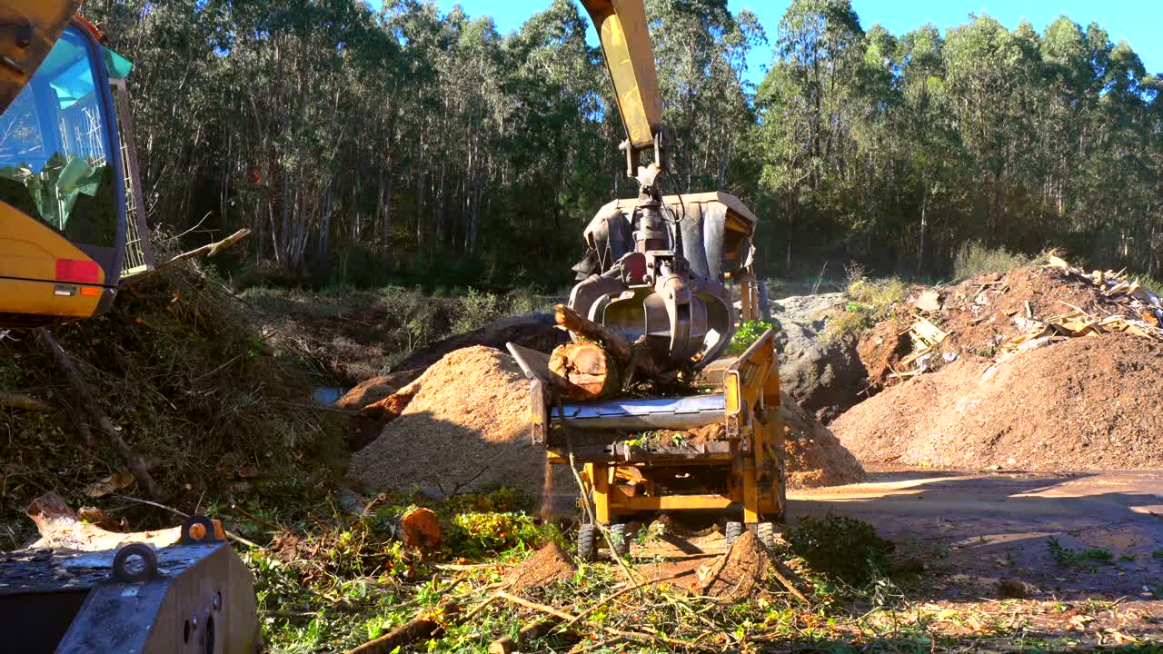 Wood Chipper in Action