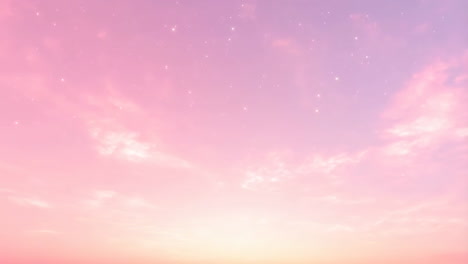 dreamy pink and purple sky with soft clouds and subtle sparkles