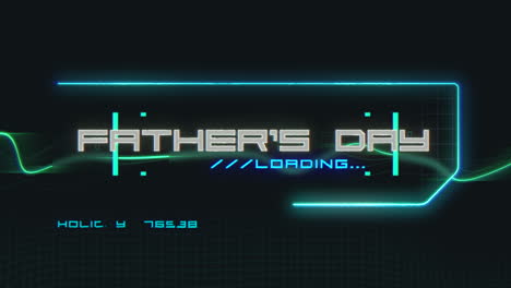 fathers day on computer screen with hud elements in galaxy