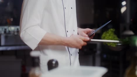 chef preparing food in kitchen