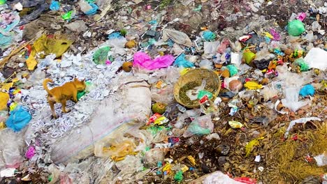 montón de basura en el vertedero - toma de ángulo alto