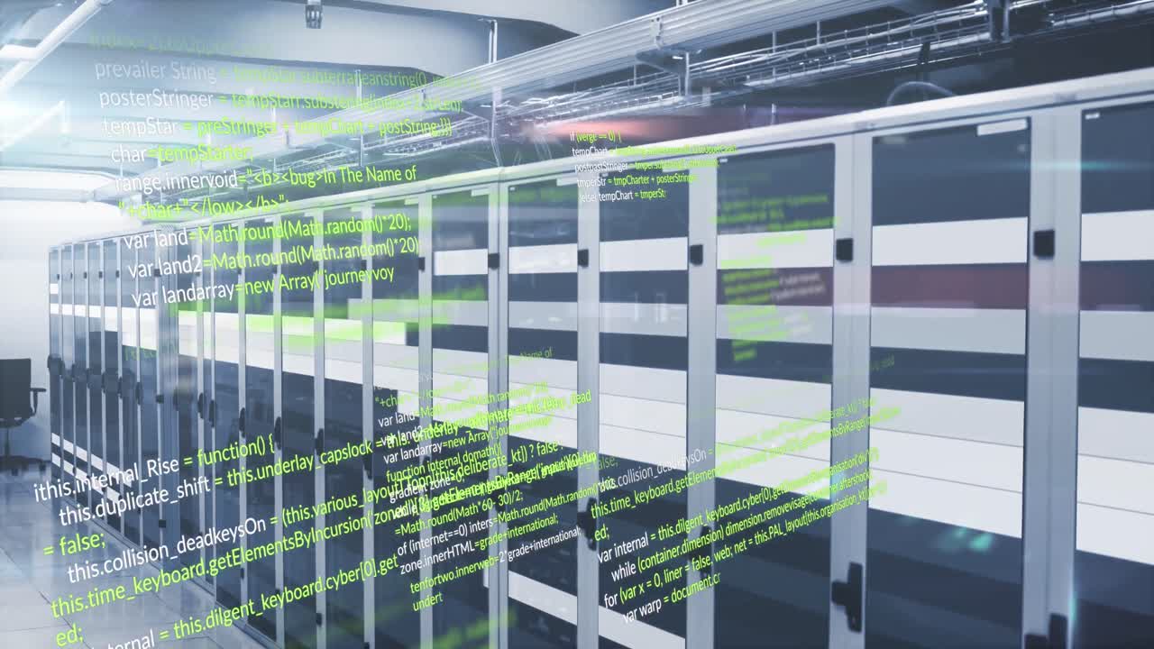 Animation of data processing over computer servers