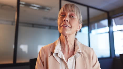 face, wave and business woman in video call