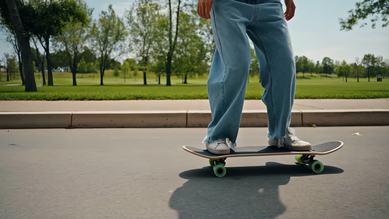 Skateboarding in the Park