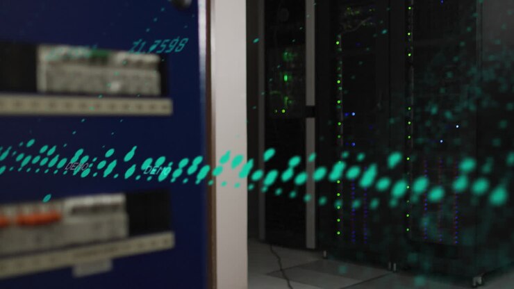 Animation of data processing over computer servers