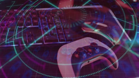 animación del alcance y procesamiento de datos sobre equipos informáticos de videojuegos