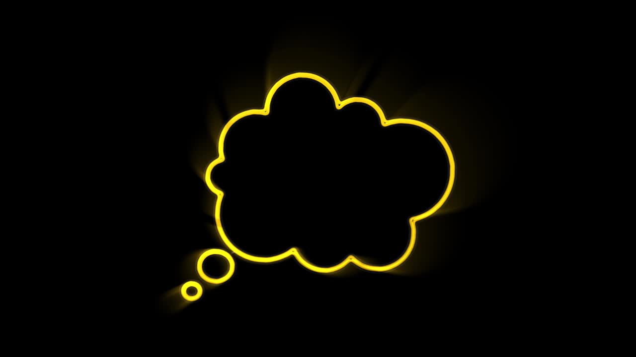 animada burbuja de habla con contornos blancos, icono de globo de chat. pictograma, cómic, anime. útil para sitio web, banner, tarjetas de felicitación, aplicaciones y publicaciones en redes sociales. clave de croma, fondo de pantalla negra.