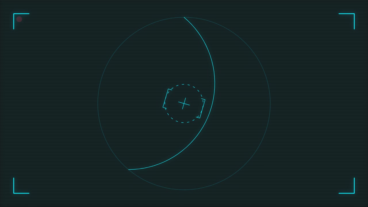 Digital HUD Interface with Scanning Circular Reticle