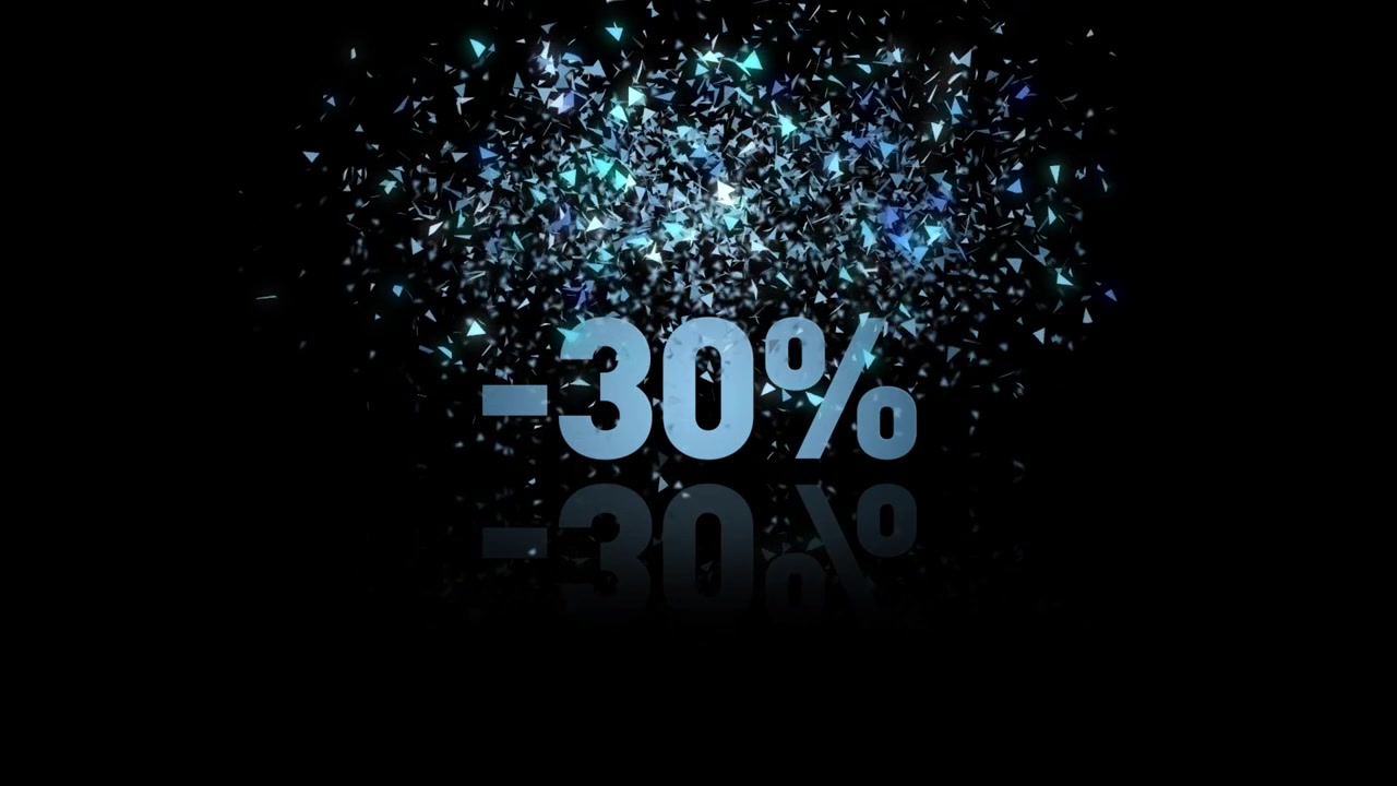 "% OFF,DISCOUNT" text. Animation for promotions, sales and discounts