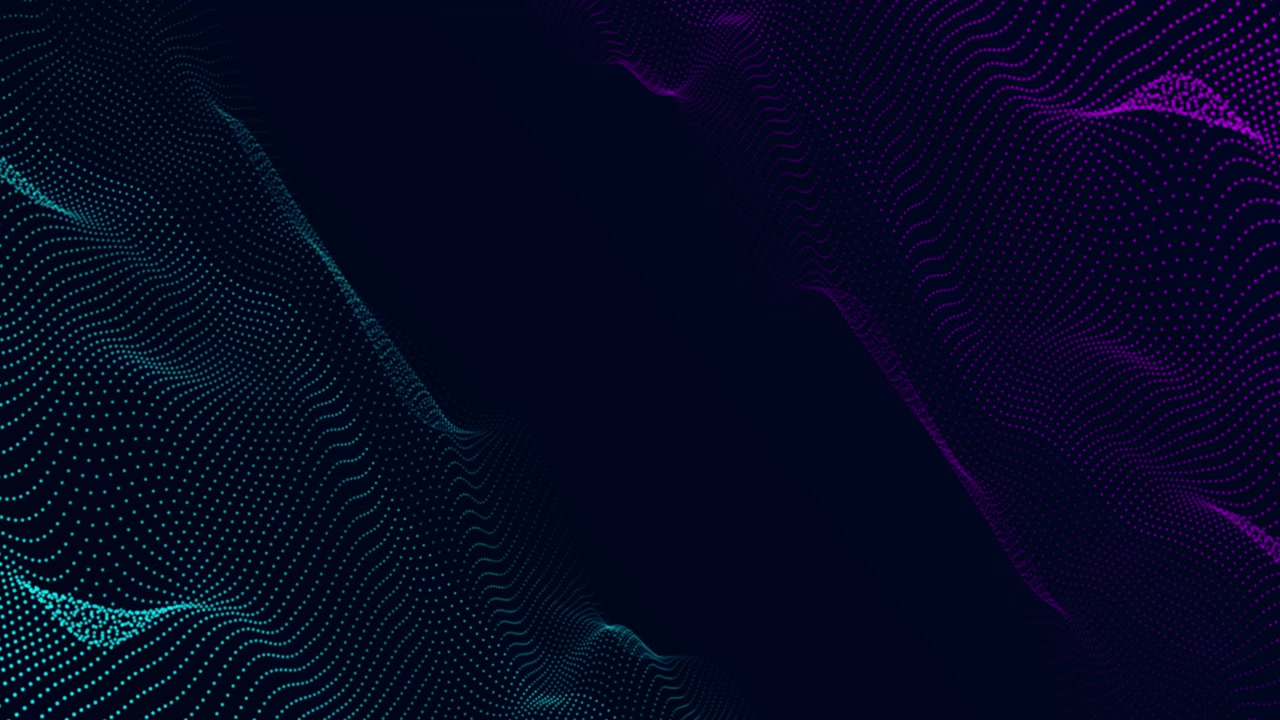 Abstract Digital Wave Background with Glowing Particles