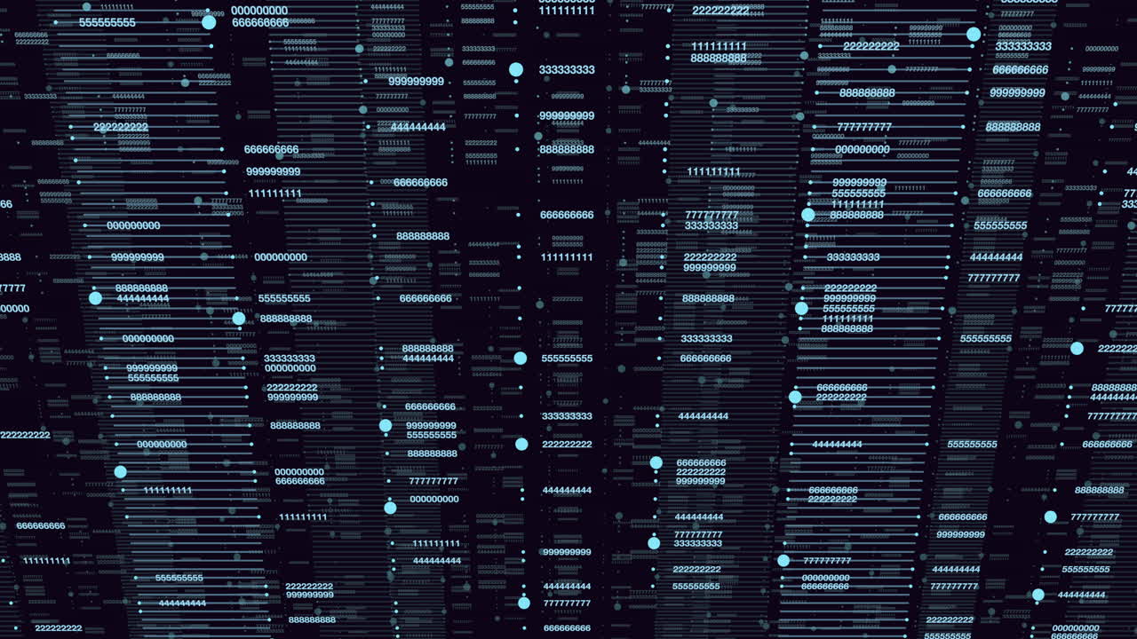 Binary code tiling intriguing pattern of numbers on black background