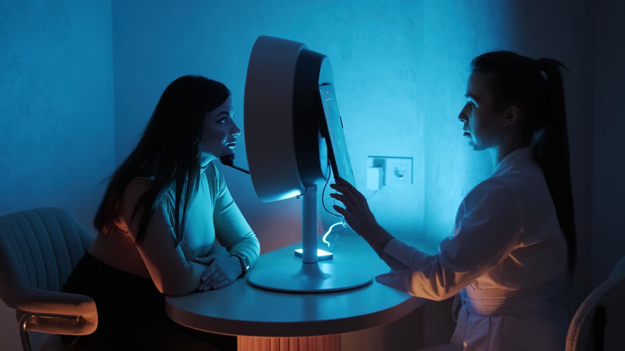 un sistema de imágenes faciales de análisis digital inteligente de la piel para salones de belleza