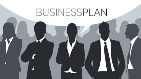 businessplan animation with business people animated.