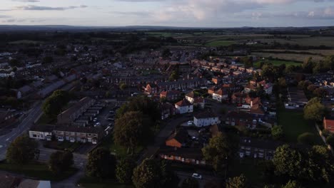 Wohnsiedlung-Im-Sherburn-Village-County-Durham-–-4K-HD-Aufnahmen-Aus-Der-Luft-Mit-Drohne