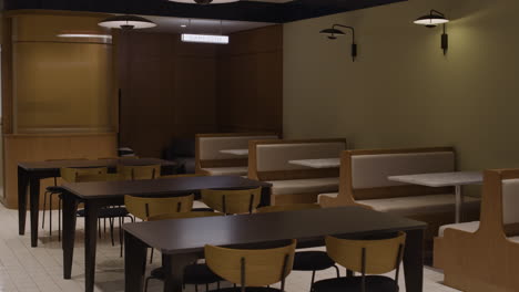 restaurant dining area with modern interior design