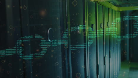 animazione dell'elaborazione dei dati sulla sala server