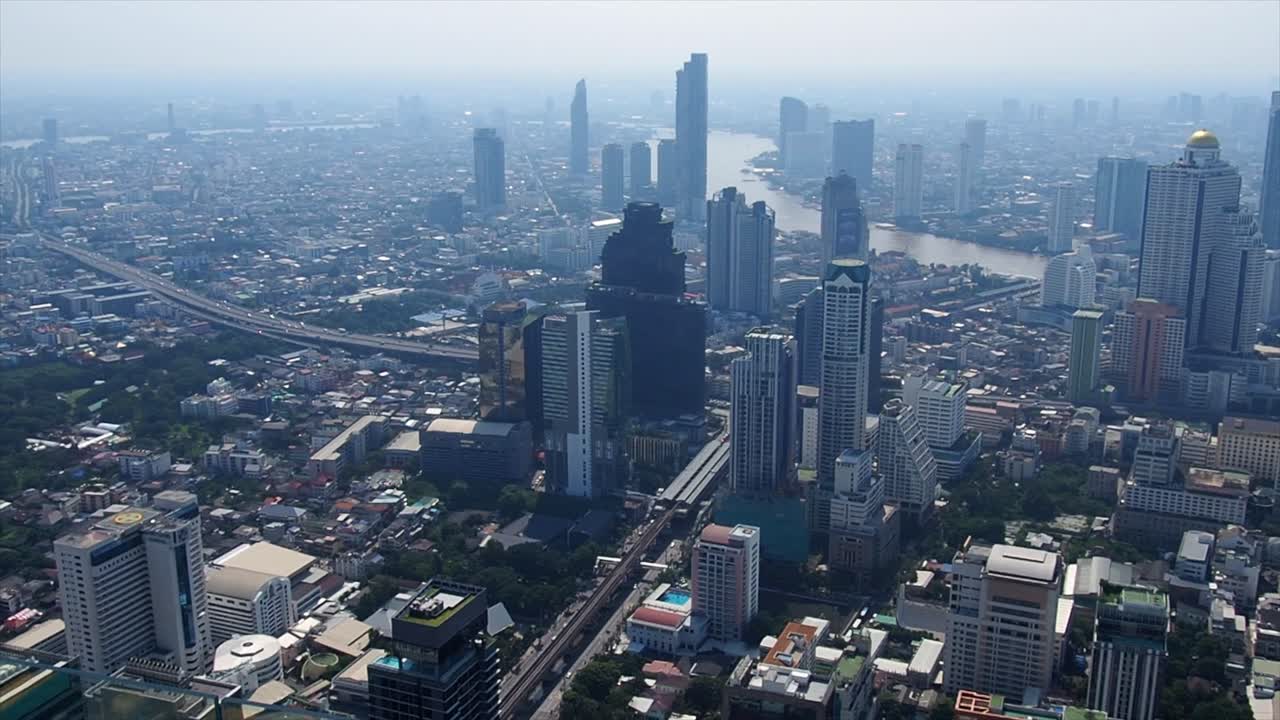 Vista increíble sobre la ciudad de Bangkok, Tailandia