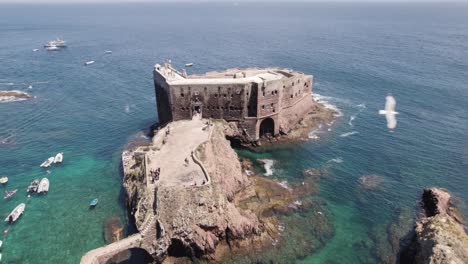 historic são joão baptista fort on berlengas islands in peniche, portugal