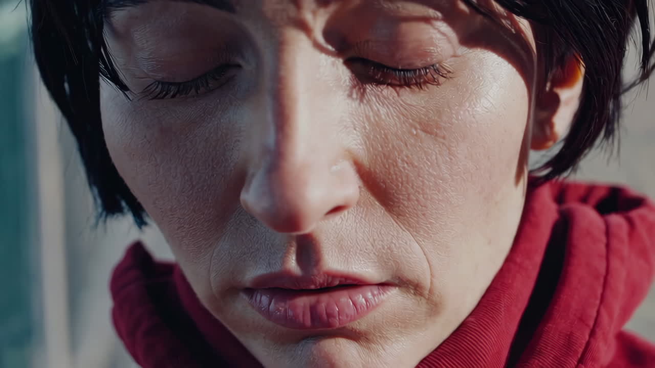 여자 의 클로즈업 초상화