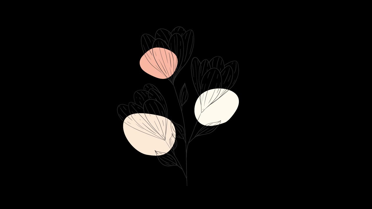 Disegno floreale astratto