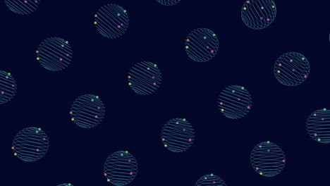 colorful circles seamless pattern on dark background