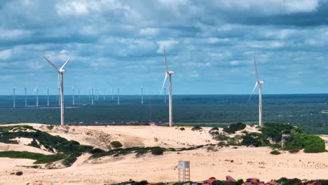 sistema eólico en aracati en ceara brasil