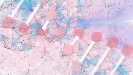 dna structure spinning against network of connections