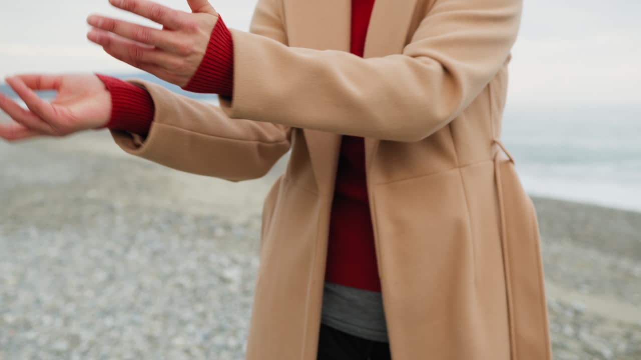 Hands Of A Woman Move To The Rhythm Of Music For Dance Artistic Expression