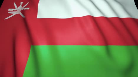 waving realistic oman flag background. loop animation
