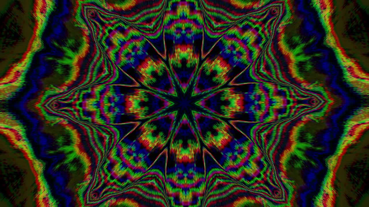 Colorful ornamental cyberpunk trendy iridescent background. Creative transformations for your video