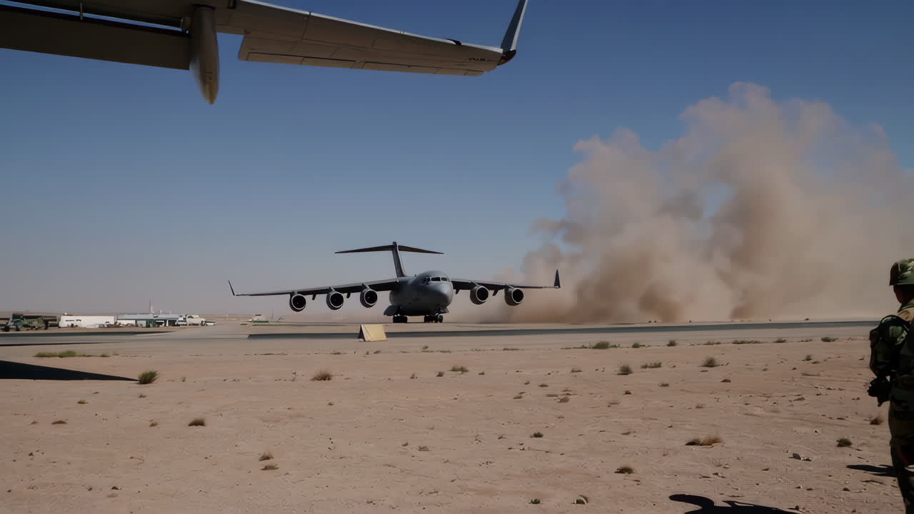 C-17 Globemaster III Landing in Desert