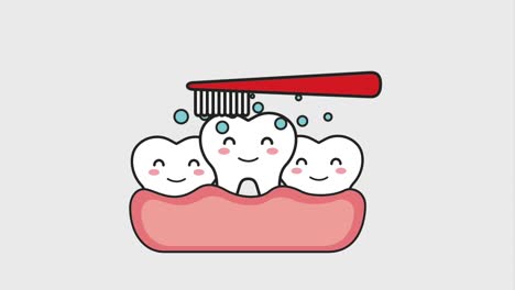 dientes amarillos cepillado higiene de la boca