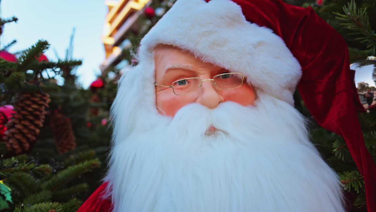 Building in Mareterra new Residential district in Monaco decorated for Christmas. Vertical