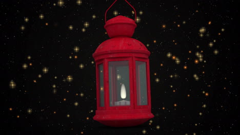 animation of red lantern over stars