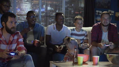friends enjoying a game night