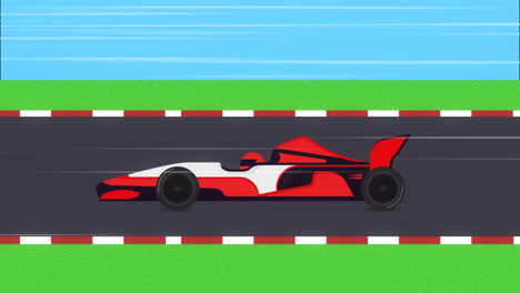 una animación del fondo de los coches de carreras de fórmula 1