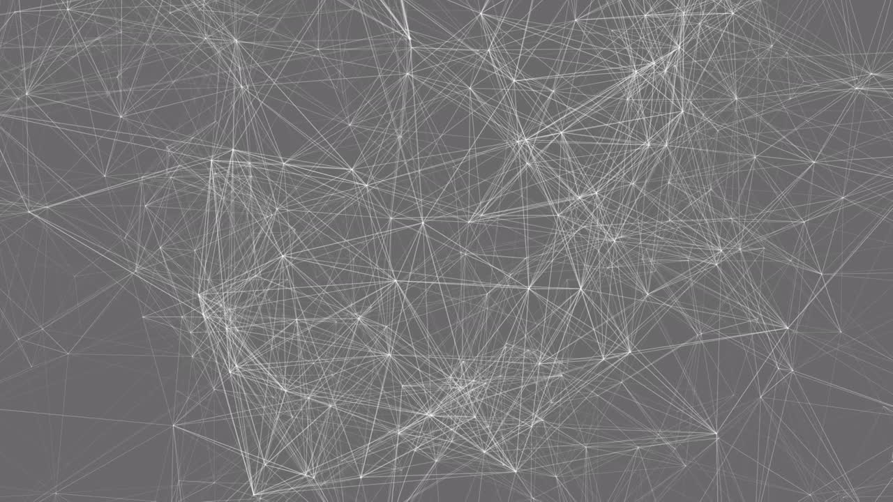 Animation of network of connections over dark background