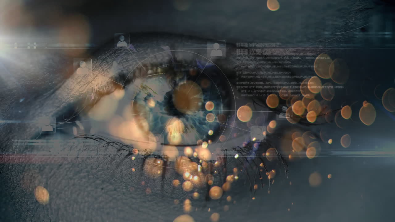 apertura y enfoque del ojo femenino